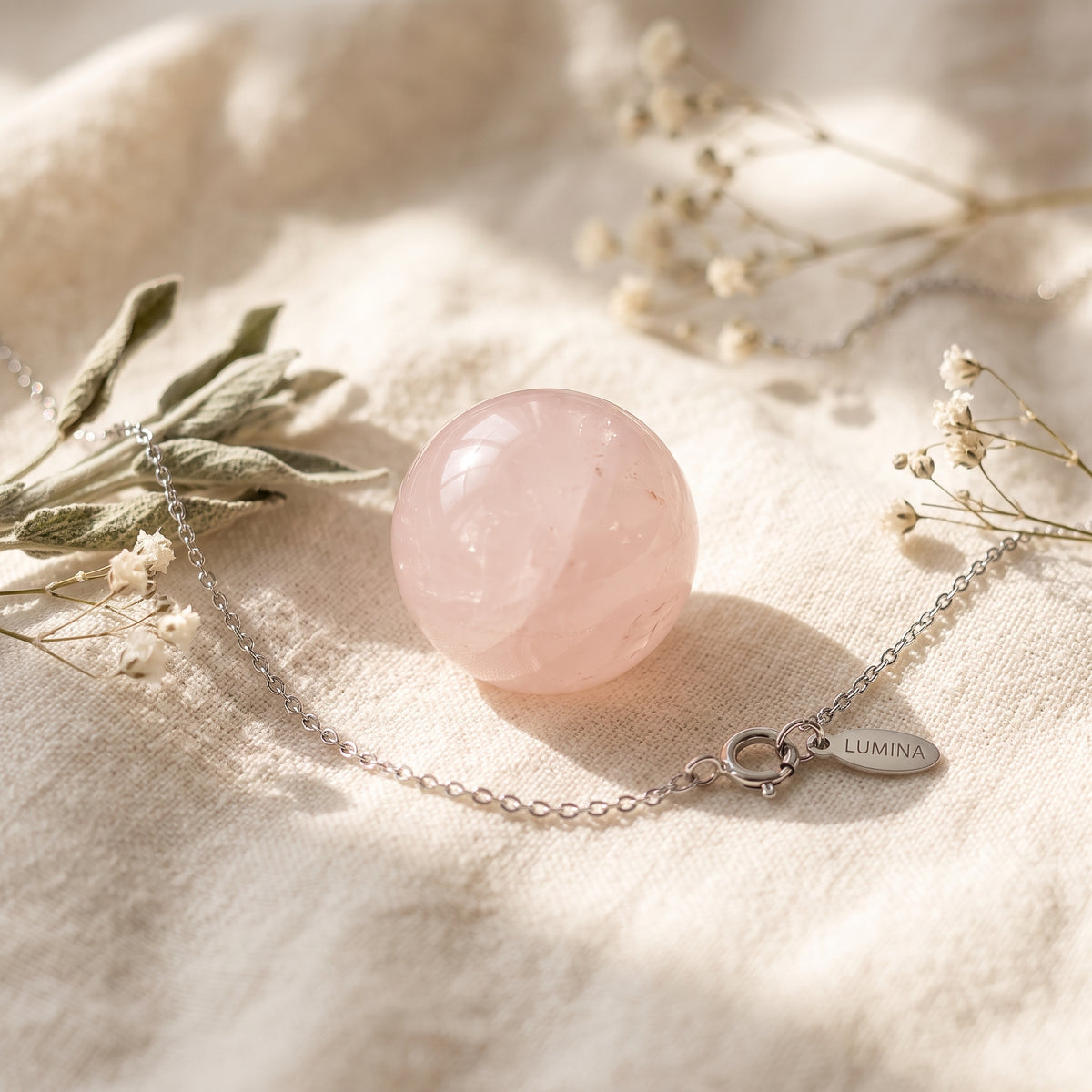 Soft Pink Crystal Necklace
