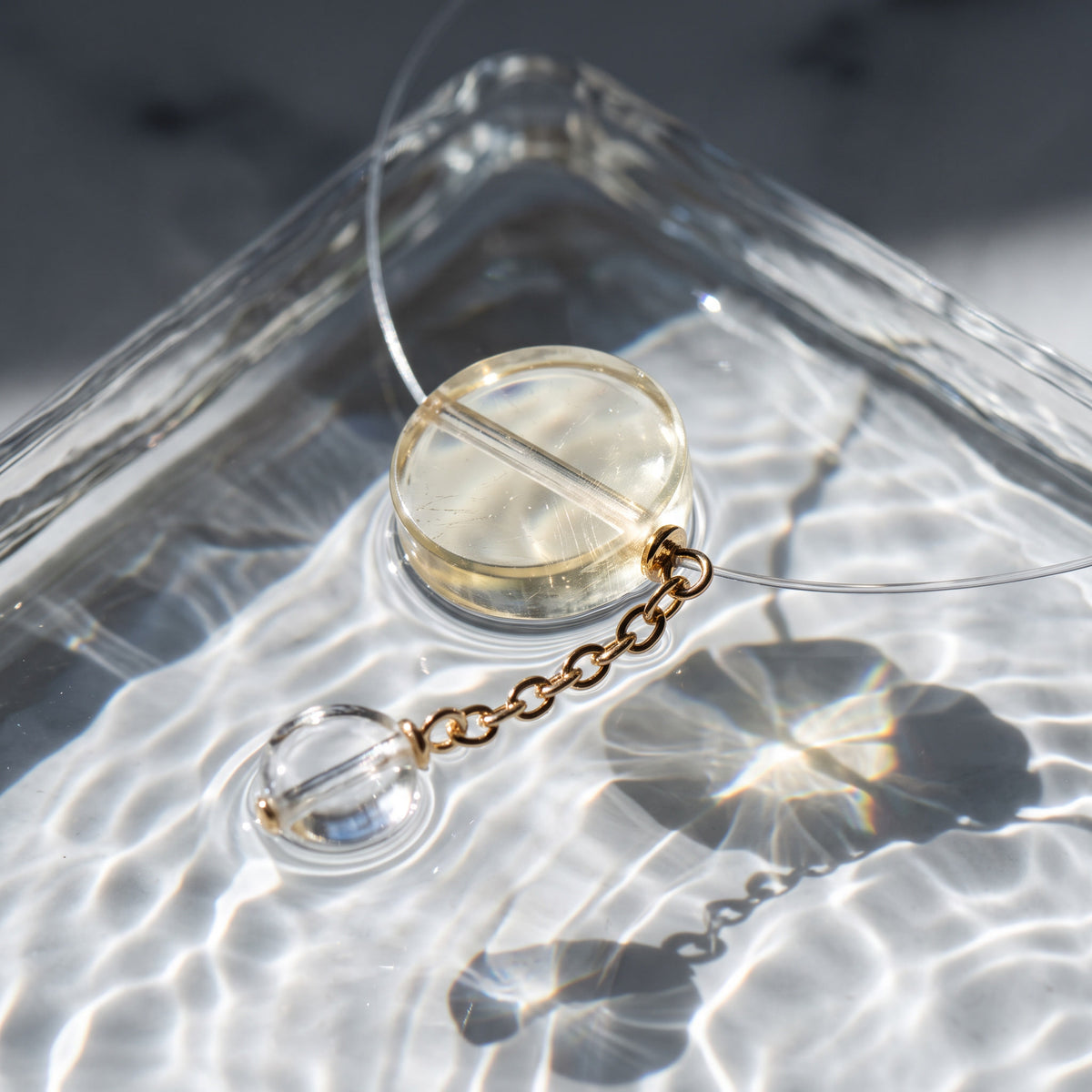 Minimalist Clear Quartz Ball Pendant