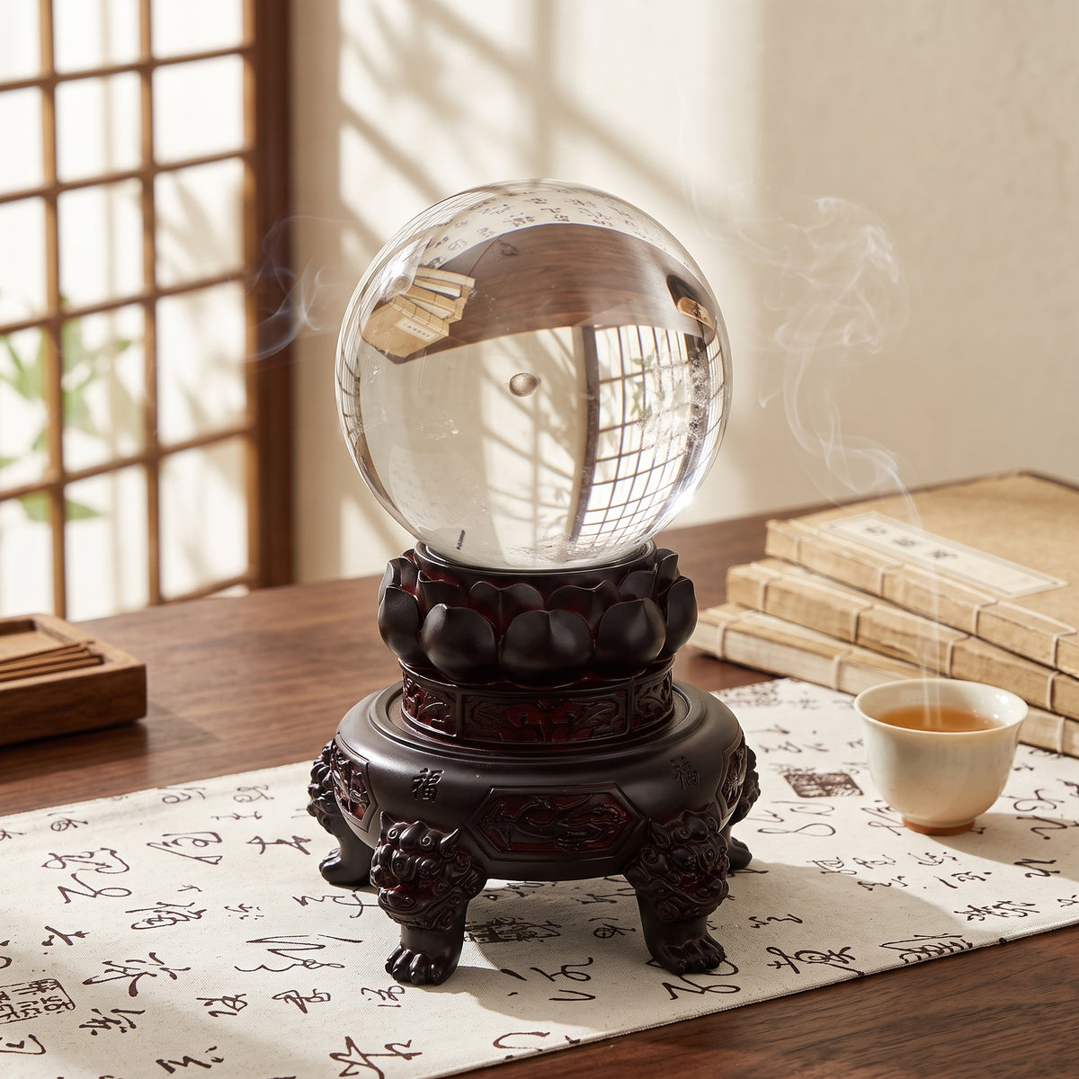 "Prism of Clarity" Natural Clear Quartz Sphere